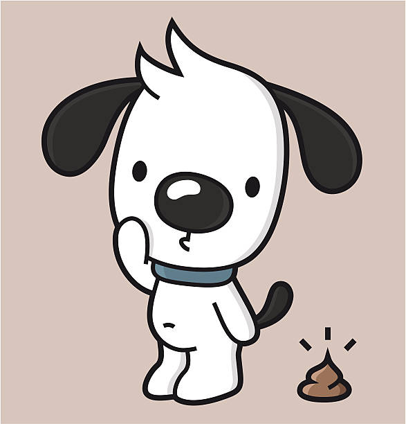 vector illustration of a dog with dog waste